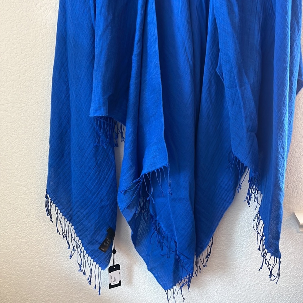 RAG & BONE poncho Jacquard Poncho In Blue Multi one size Blue - Picture 3 of 8